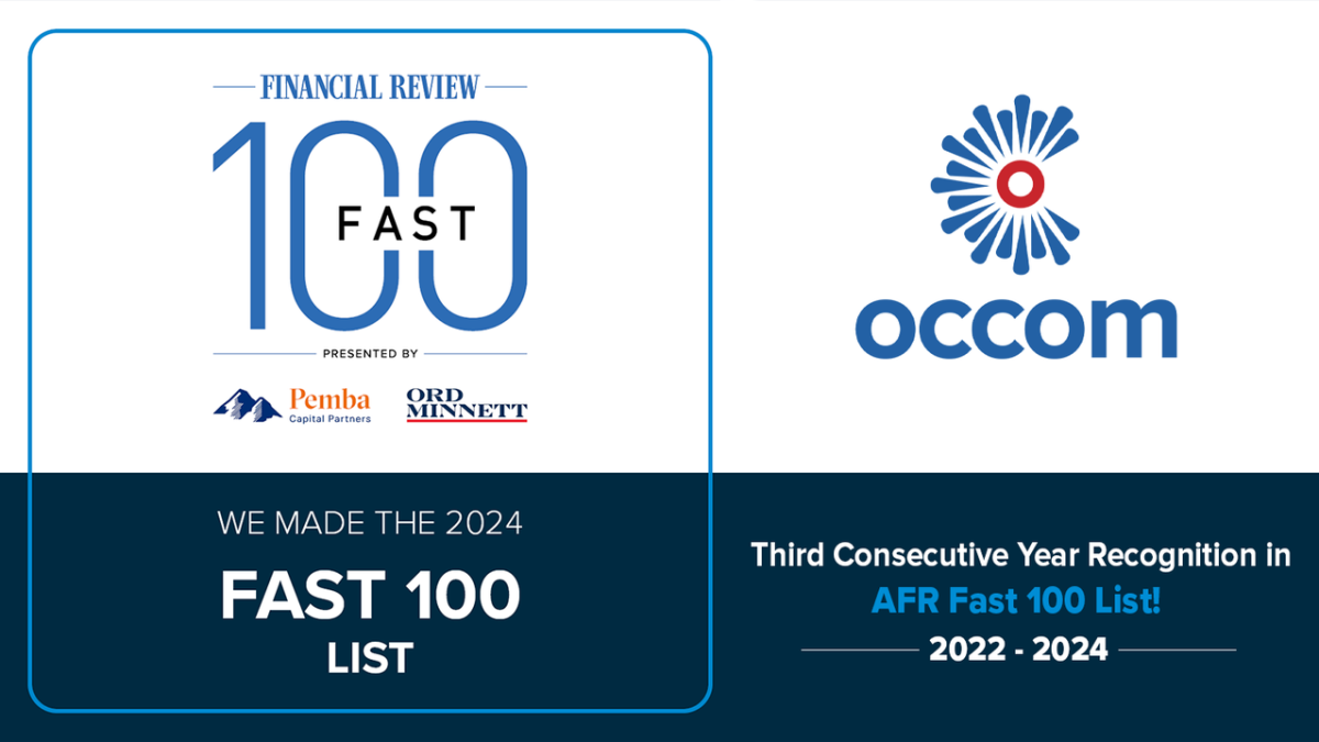 Occom Achieves Third Consecutive AFR Fast 100 Recognition in 2024 List