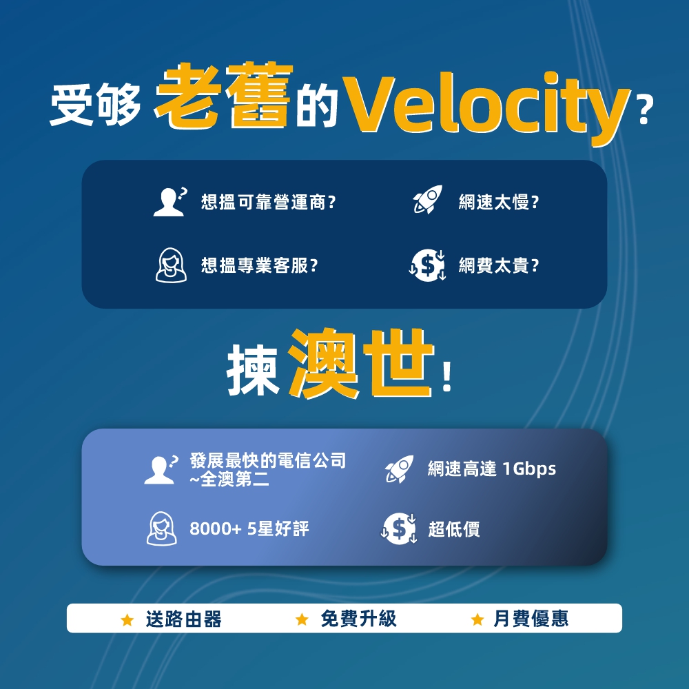 Telstra Velocity 澳世網絡